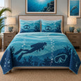 Ocean Bubbles Scuba Diving Quilt Set