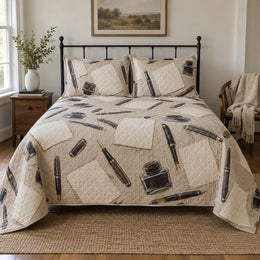 Ink and Linen Journaling Quilt Set