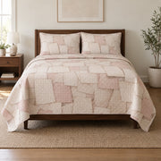 Soft Paper Journaling Quilt Set, front journaling bedroom view