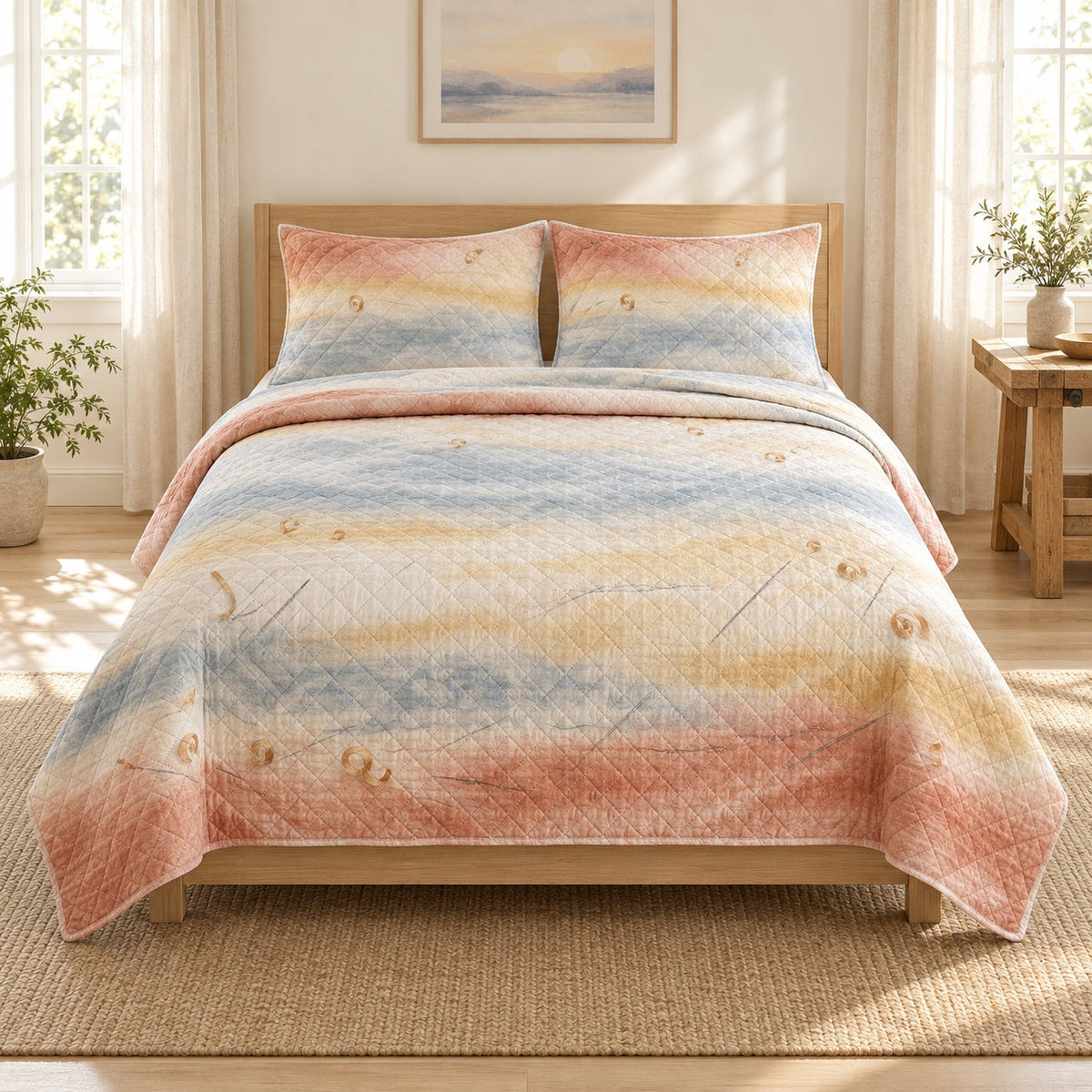 Workshop Dawn Carpenter Quilt Set, front carpenter bedroom view