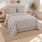 Timber Peg Carpenter Quilt Set, angled carpenter bedroom view