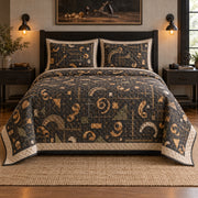 Evening Workshop Carpenter Quilt Set, front carpenter bedroom view