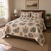 Stone Archive Mineral Collecting Quilt Set, angled mineral collecting bedroom view