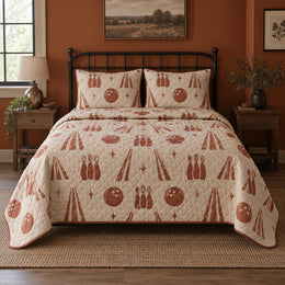 Retro Lanes Bowling Quilt Set