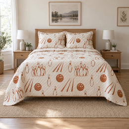 Copper Pins Bowling Quilt Set
