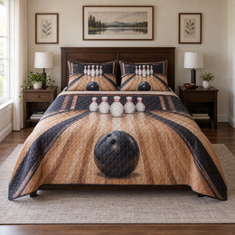 Walnut Lane Bowling Quilt Set