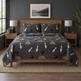 Charcoal Roll Bowling Quilt Set