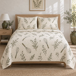 Whisk and Herb Chef Quilt Set