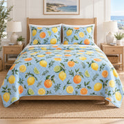 Citrus Table Chef Quilt Set, front chef bedroom view