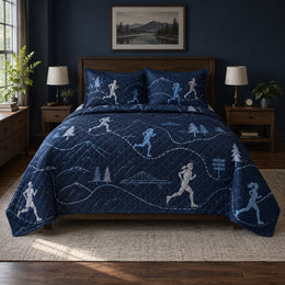 Midnight Run Marathon Running Quilt Set