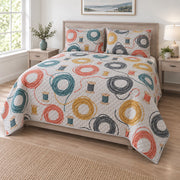 Wire Spool Electrician Quilt Set, angled electrician bedroom view