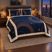 Night Shift Electrician Quilt Set, angled electrician bedroom view