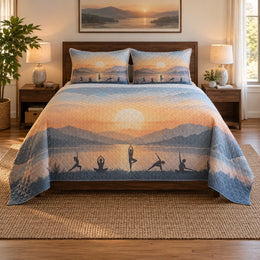 Soft Horizon Yoga Quilt Set