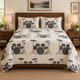 Classic Drum Kit Drums Quilt Set