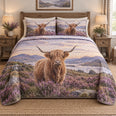 Heather Meadow Highland Cow Quilt Set