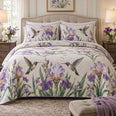 Iris Morning Hummingbird Quilt Set