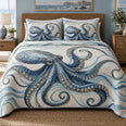 Blue Current Octopus Quilt Set