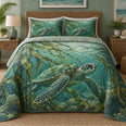 Kelp Drift Sea Turtle Quilt Set