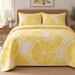 Sunlit Slices Lemon Lovers Quilt Set