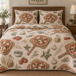 Wood Fired Sketch Pizza Making Quilt Set