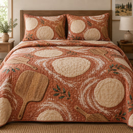Terracotta Dough Pizza Making Quilt Set