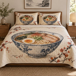 Steam and Bowl Ramen Lovers Quilt Set