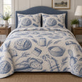 Blue Bakery Sketch Sourdough Baking Quilt Set