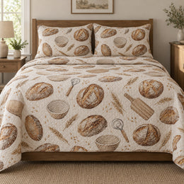 Seeded Loaf Repeat Sourdough Baking Quilt Set