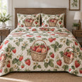Market Berry Basket Strawberry Lovers Quilt Set