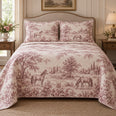 Rosewood Country Toile Horse Country Toile Quilt Set
