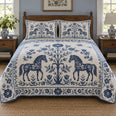 Blue Folk Orchard Horse Folk Garden Quilt Set