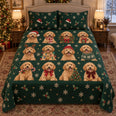 Twelve Doodles of Christmas Goldendoodle Quilt Set