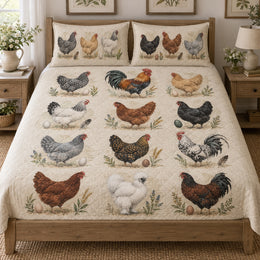 Heritage Chicken Breed Field Guide Quilt Set
