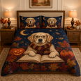 Golden Retriever Fall Quilt Set