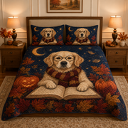 Golden Retriever Fall Quilt Set