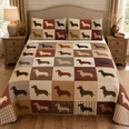 Dachshund Dog Rustic Farmhouse Quilt Set