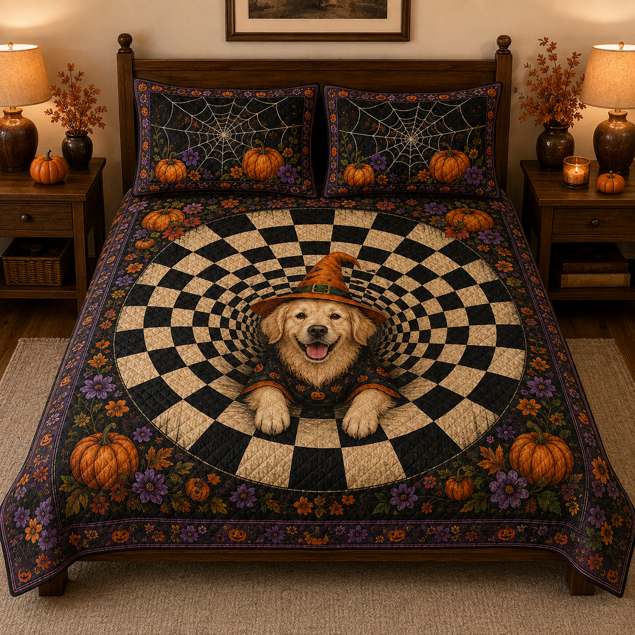 Golden Retriever Deep Well Quilt Set