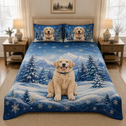 Golden Retriever Winter Quilt Set