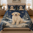 Golden Retriever Christmas Quilt  Set