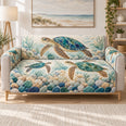 Sea Turtles Pebble Shore Sofa Cover, Decorative Couch Protector, Gift for Sea Turtle Lovers