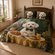 White Poodle Cafe Quilt Set – additional view 1