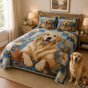 Golden Retriever Quilt Set