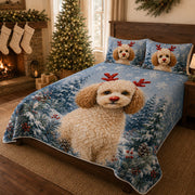 Poodle Christmas Quilt Set – additional view 1