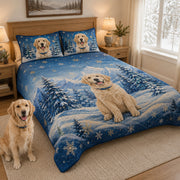 Golden Retriever Winter Quilt Set – additional view 1