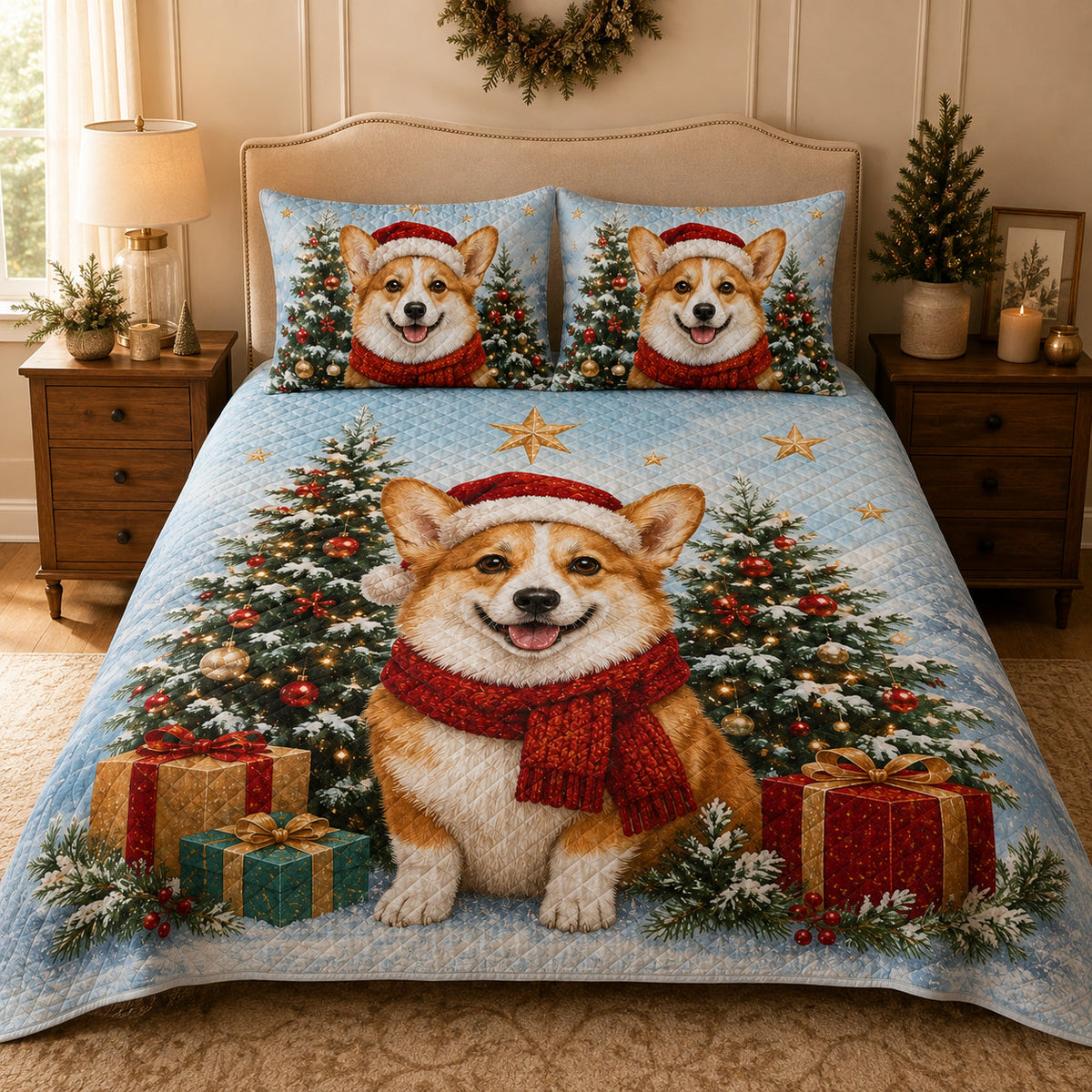 Christmas Corgi Quilt Set – additional view 1