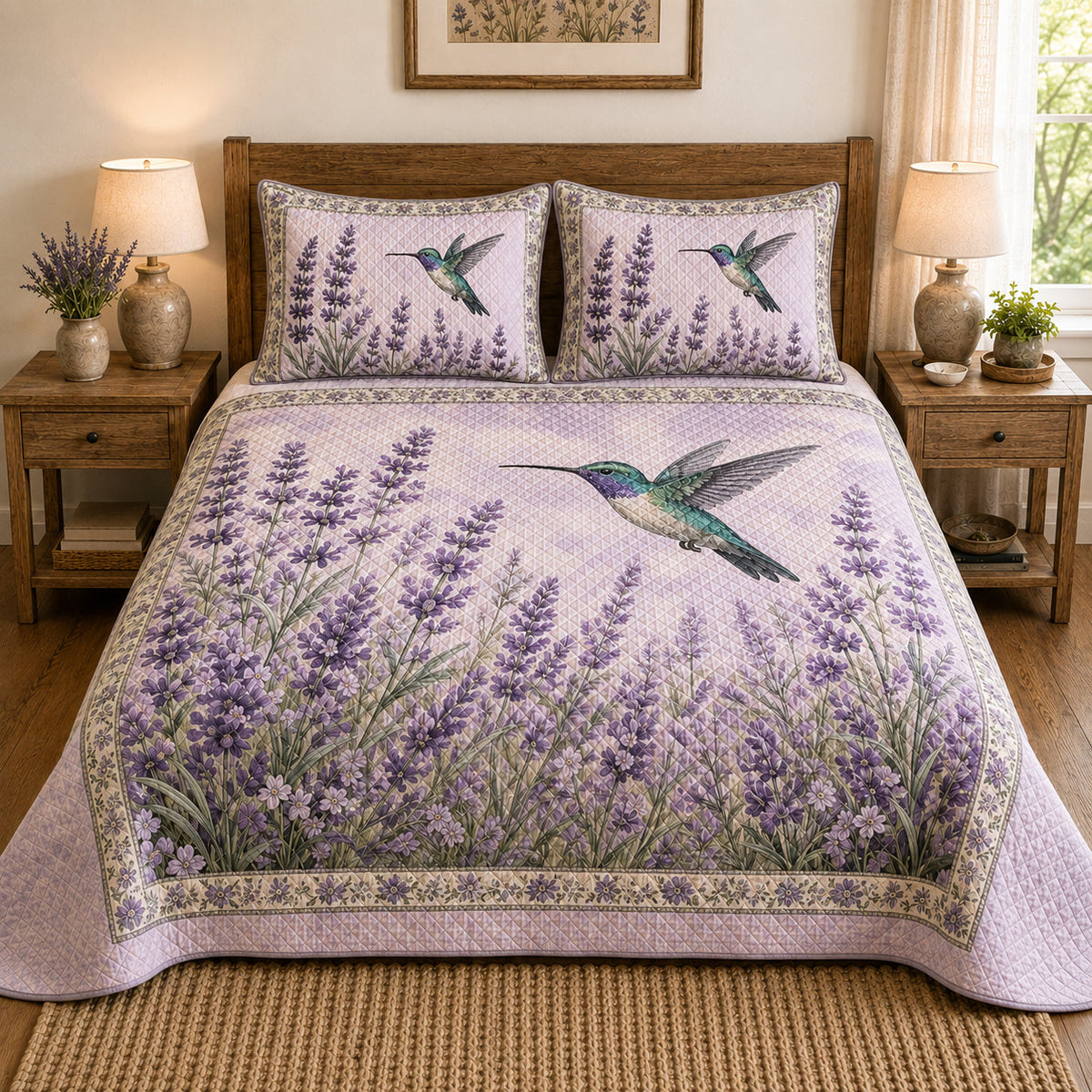 Hummingbird Lavender Field Quilt Set – additional view 1