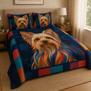 Colorful Yorkshire Terrier Patchwork Quilt Set – additional view 1