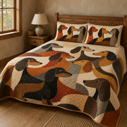 Modern Abstract Dachshund Quilt Set – additional view 1
