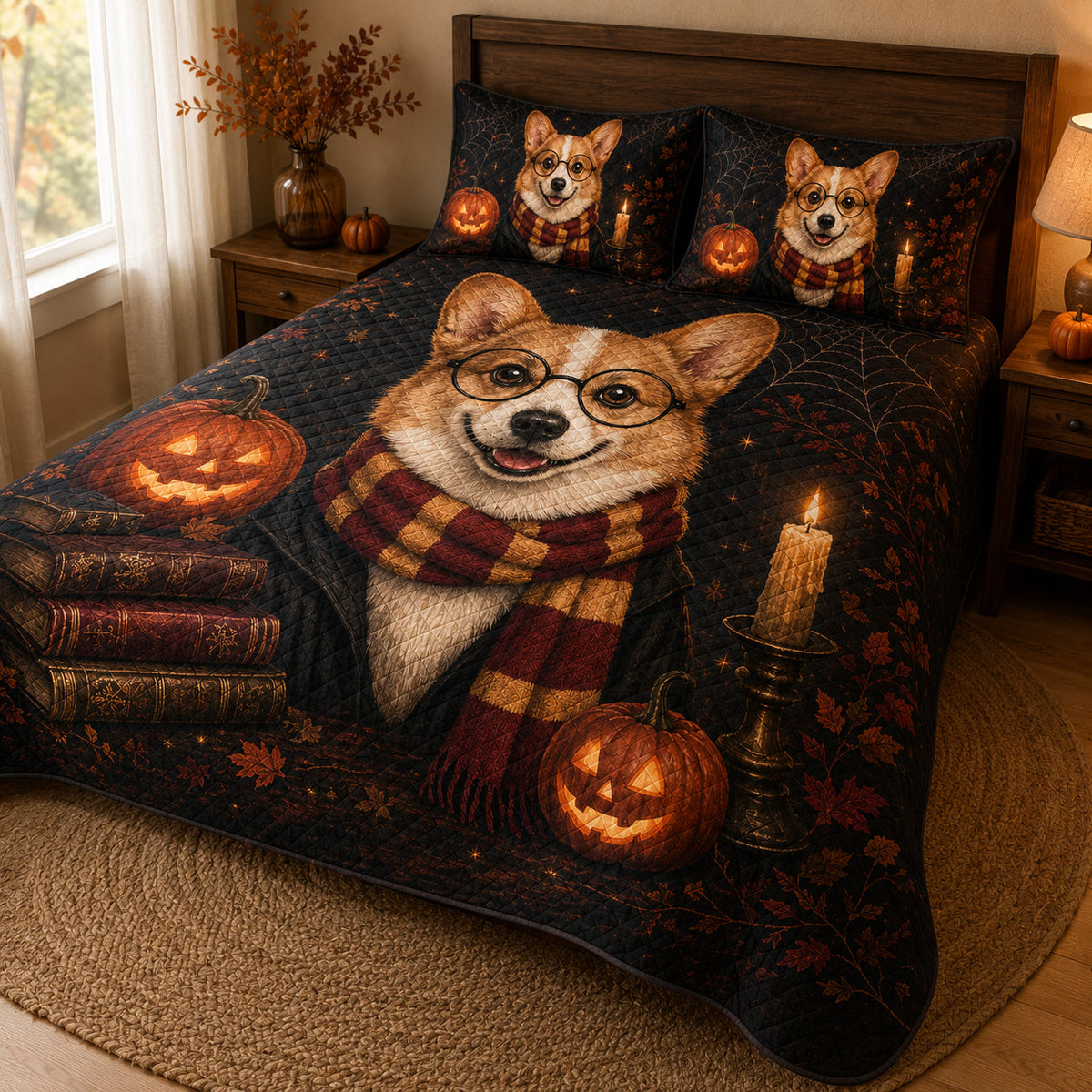 Corgi Halloween Quilt Set – additional view 1