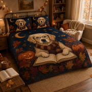 Golden Retriever Fall Quilt Set